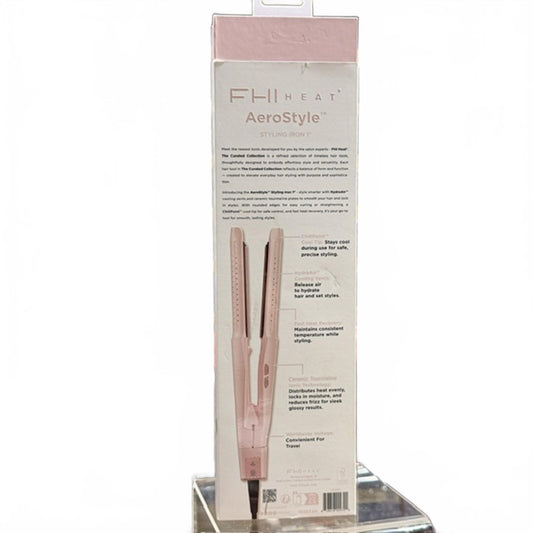 FHI Heat AeroStyle Ultimate Styling Flat Iron - Light Pink - 1"x1": Ceramic, Tourmaline, All Hair Types, 4 Heat Settings