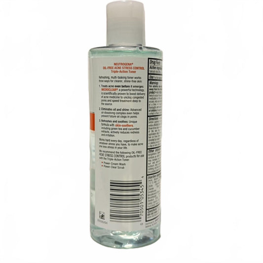 Neutrogena Oil-Free Acne-Fighting Stress Control Triple-Action Facial Toner, 8.0 fl oz