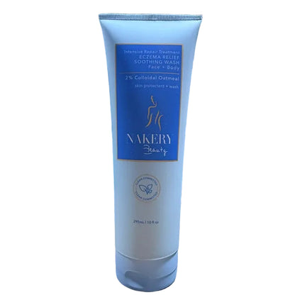 Nakery Intensive Repair Eczema Relief Soothing Wash Face + Body 2% Colloidal Oatmeal - 10oz