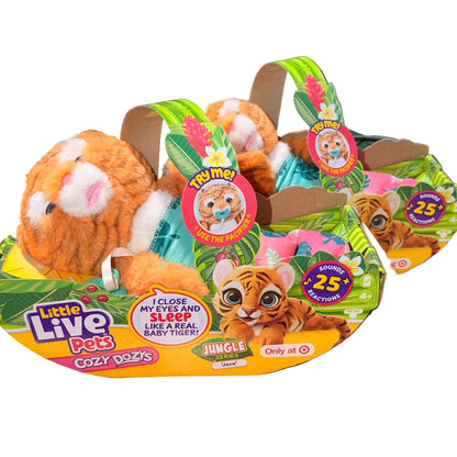 Little Live Pets Cozy Dozys Java the Tiger Interactive Toy (Jungle Series)