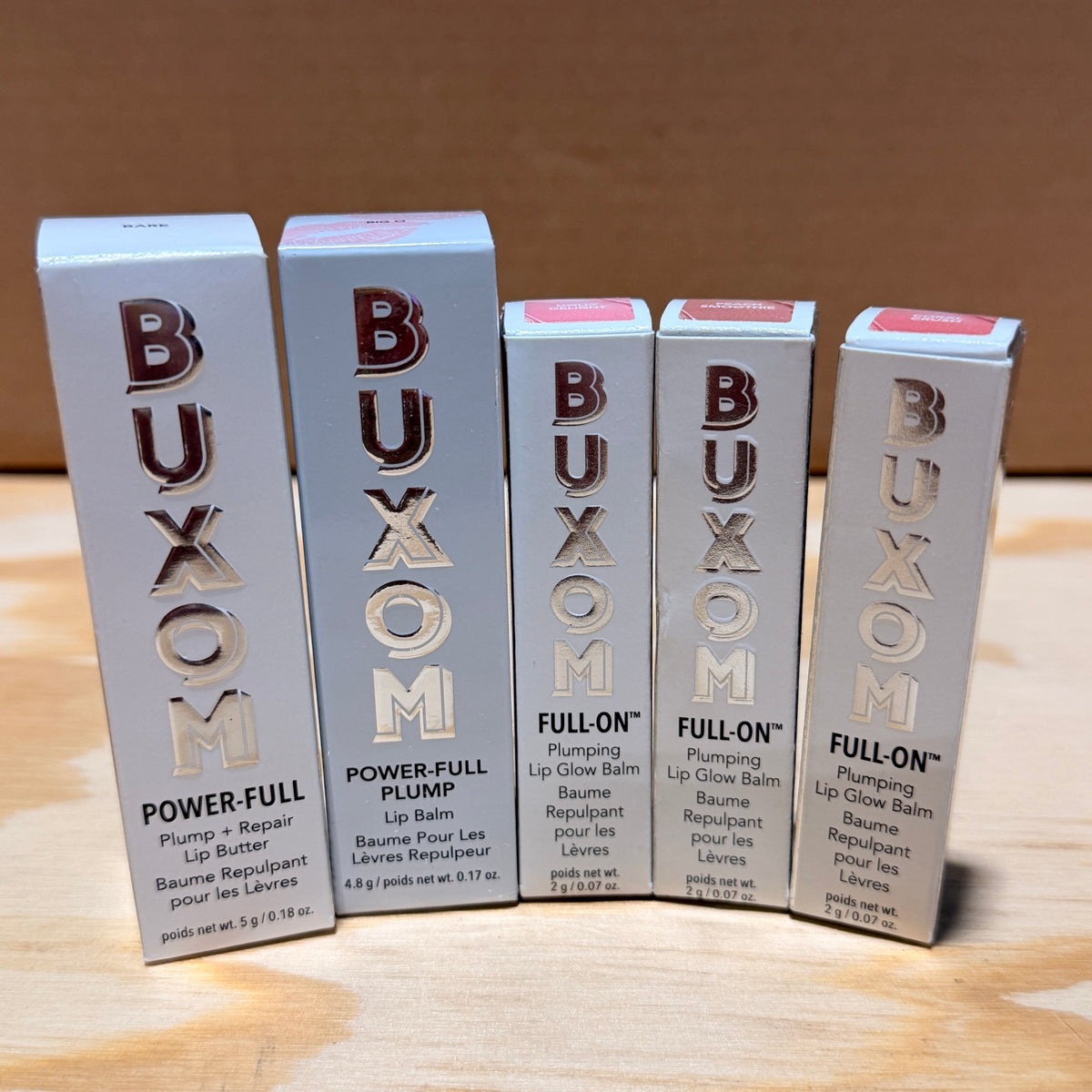BUXOM Favorites Power Full-On™ Plumping Lip Glow Balm & Lip - SET OF 5