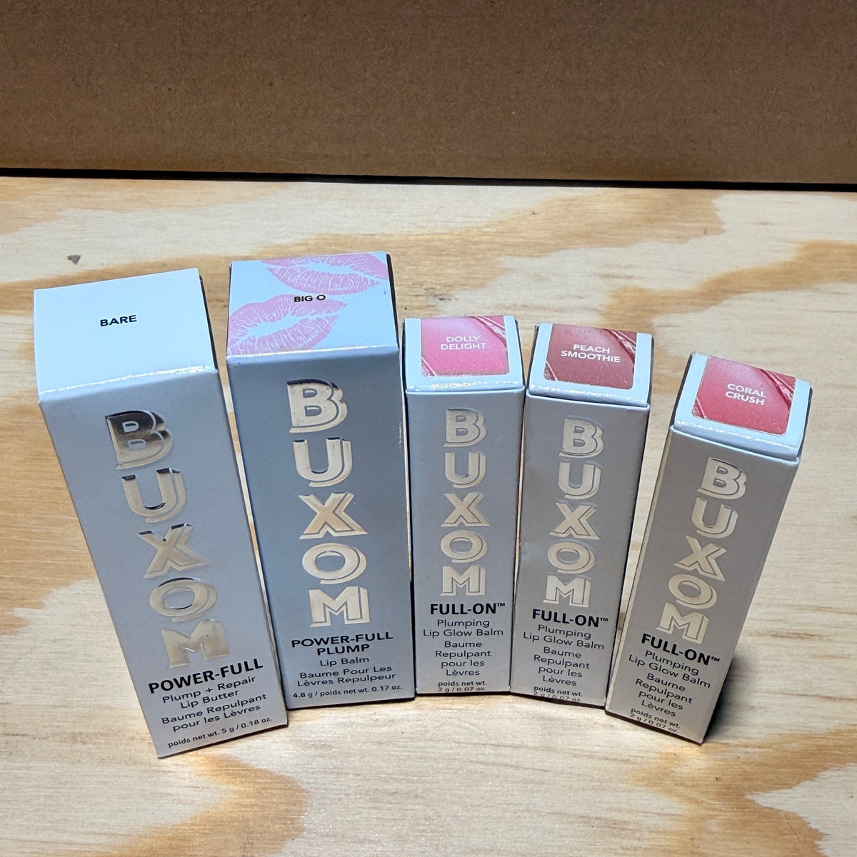 BUXOM Favorites Power Full-On™ Plumping Lip Glow Balm & Lip - SET OF 5