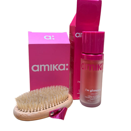 Amika Body Care - SET OF 2 - Body Oil and LIMITED-EDITION Body Dry Brush