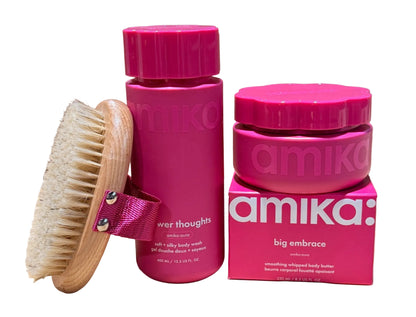 Amika Body Care - SET OF 3 - Body Wash, Body Butter and LIMITED-EDITION Body Dry Brush