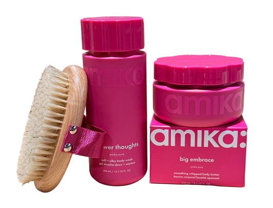 Amika Body Care - SET OF 3 - Body Wash, Body Butter and LIMITED-EDITION Body Dry Brush