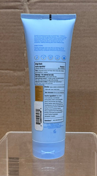 Back view of Nakery Intensive Repair Eczema Relief Soothing Wash tube with detailed information and ingredients.