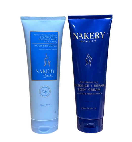 2pc Bundle - Nakery SkinRecovery Energize + Repair Cream and Intensive Repair Wash - New - Full Size