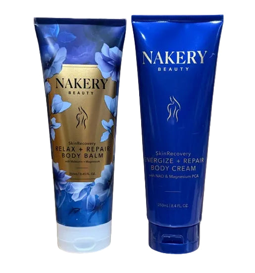 2pc Bundle - Nakery SkinRecovery Energize + Repair and Relax + Repair Body Cream - New - Full Size