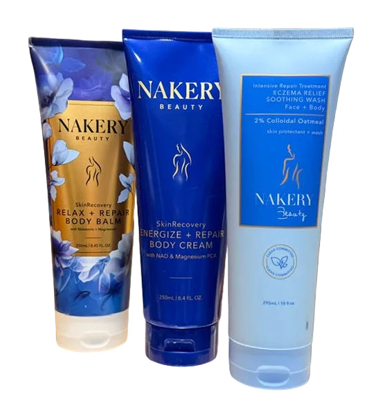 3pc Bundle - Nakery SkinRecovery Energize + Repair, Relax + Repair Body Cream