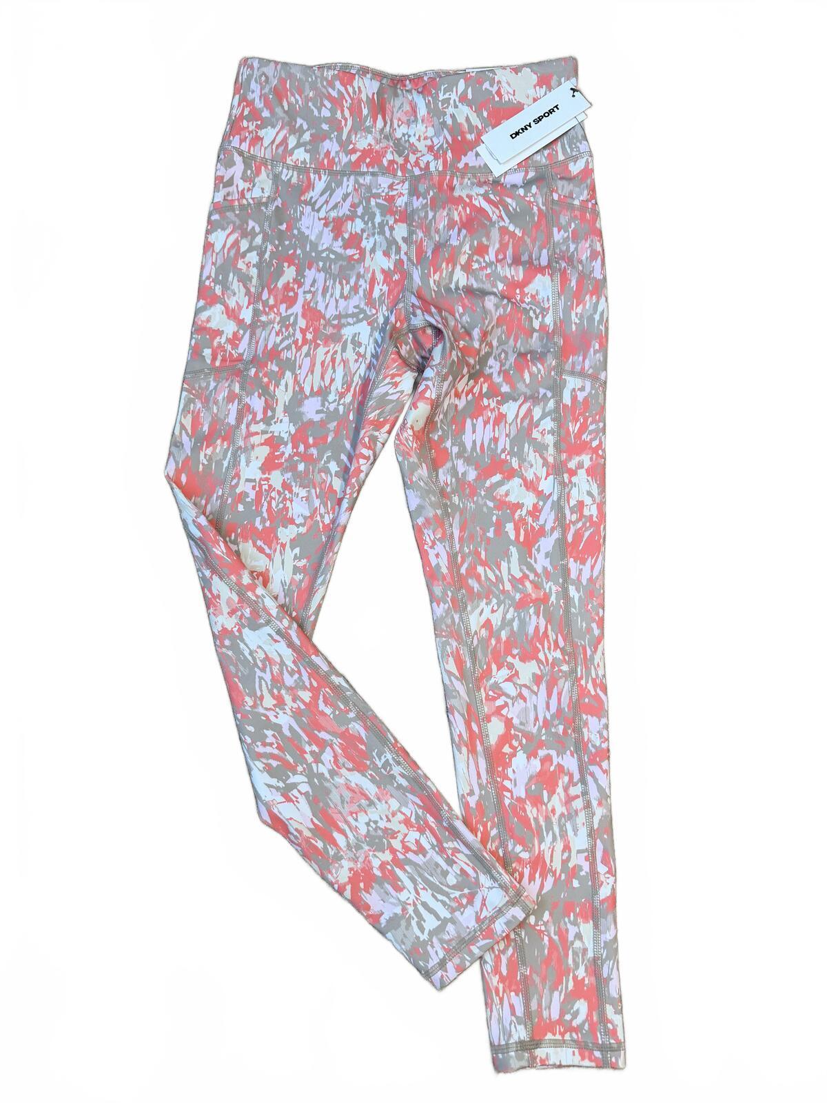 DKNY Sport Printed Interlock High-Waist 7/8 Fitness Leggings.
