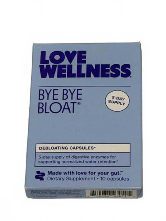 Love Wellness Bye Bye Bloat Vitamins - 10ct: Capsule, Multivitamins, Unflavored