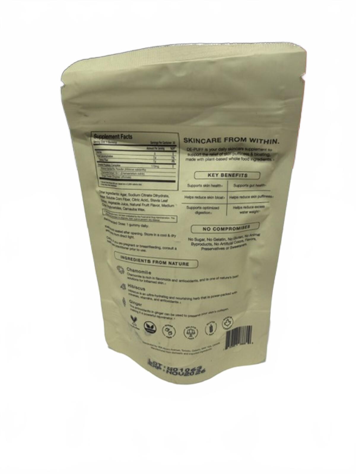 Imarais Beauty De-Puff Anti-Bloat Gummies for Fast Bloating Relief - Vegan and Sugar-Free - 30ct