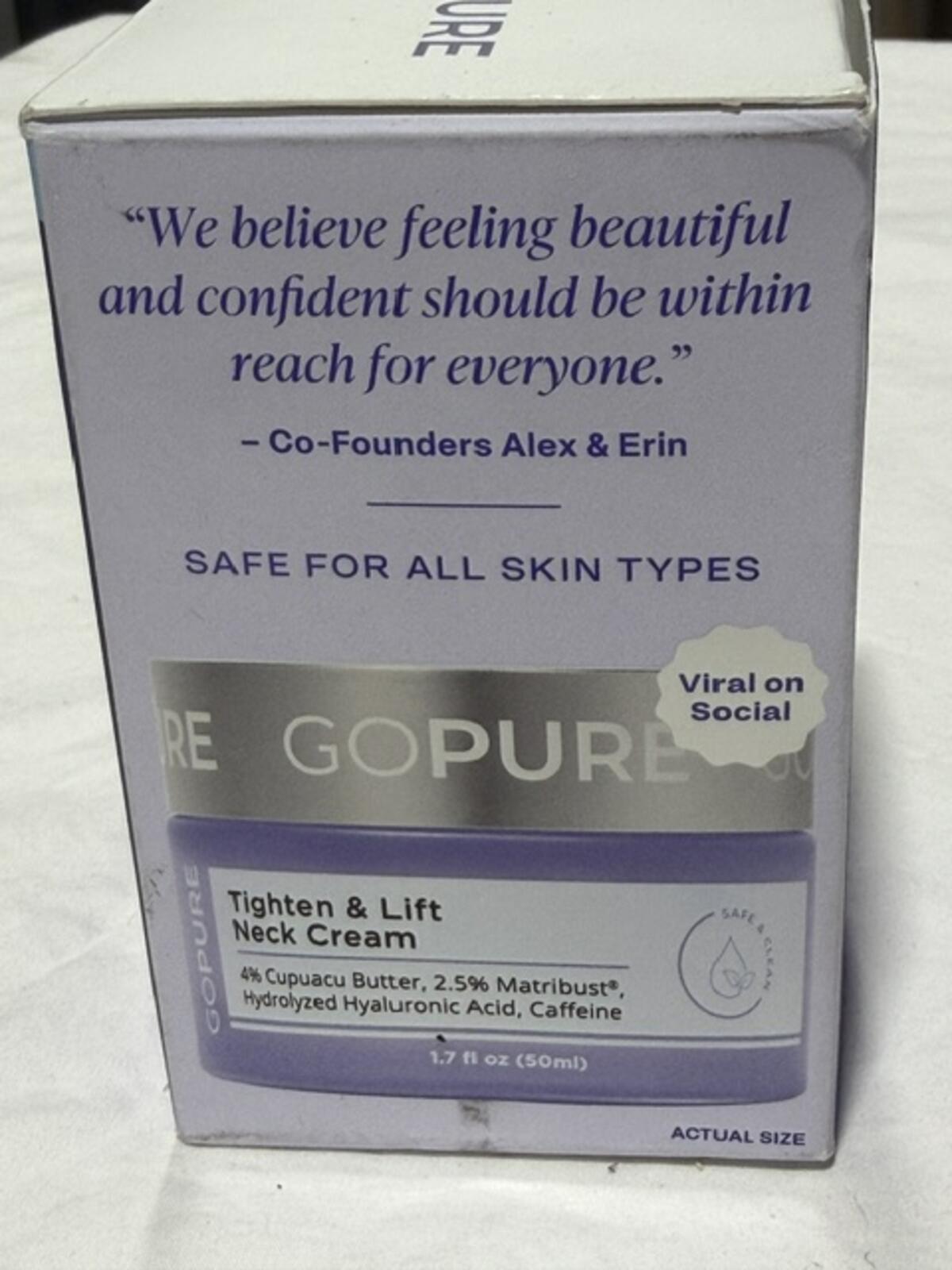 goPure Firm & Lift Neck and Chest Cream - 1.7 fl oz