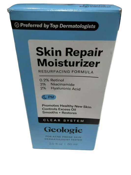 Geologie Clear System Skin Repair Moisturizer - 0.2% Retinol - 2 fl oz: Paraben-Free, Vegan, Face Application, Unscented