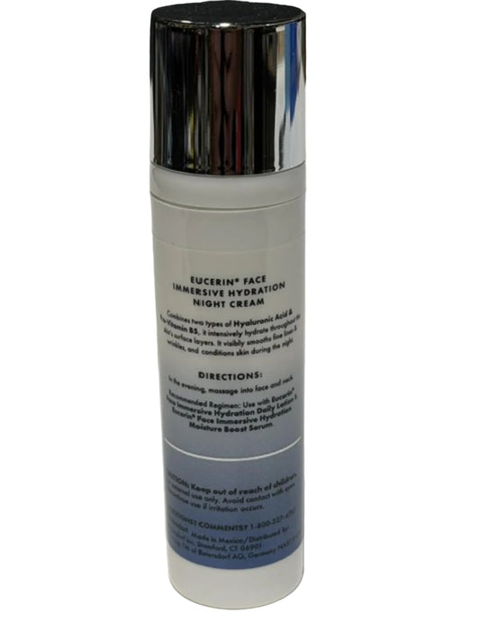 Eucerin Face Immersive Hydration Night Cream Ultra-Lightweight Face Moisturizer 2.5 Oz