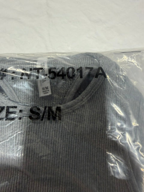 Zenana Racerback Crop Tank Top - Grey - 54017A