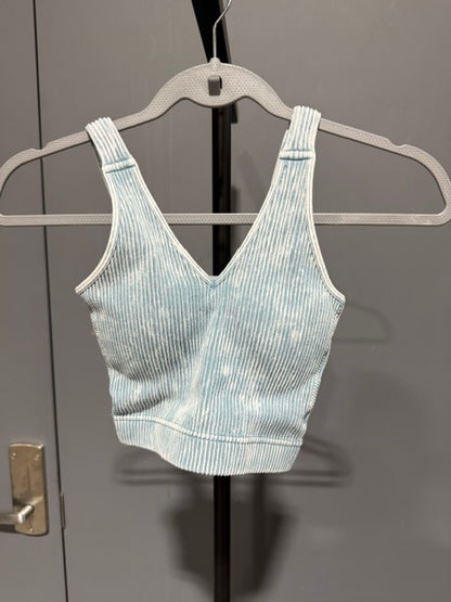 Zenana Ribbed Brami, Blue Grey #NTW-6175A