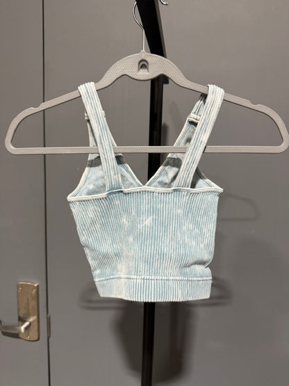 Zenana Ribbed Brami, Blue Grey #NTW-6175A