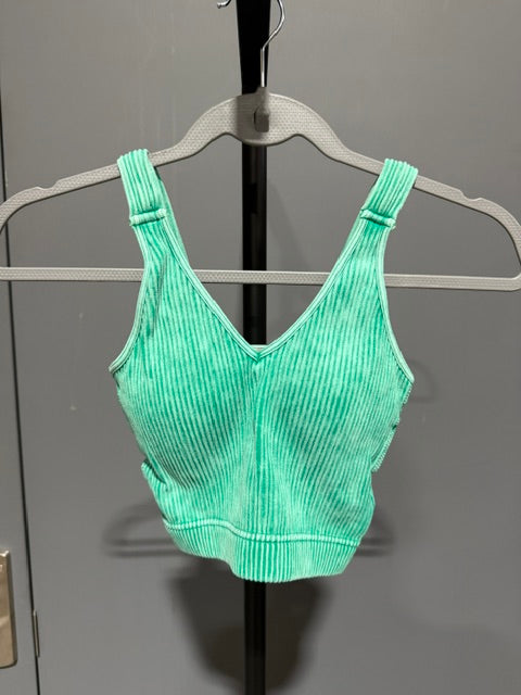 Zenana Ribbed Brami, Kelly Green #NTW-6175A