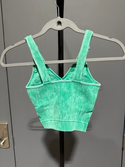Zenana Ribbed Brami, Kelly Green #NTW-6175A