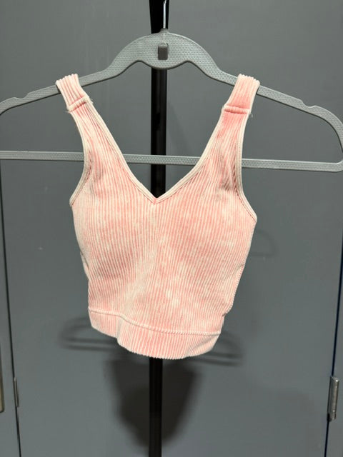 Zenana Ribbed Brami, Dusty Pink #NTW-6175A