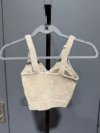 Zenana Ribbed Brami, Ash Mocha #NTW-6175A