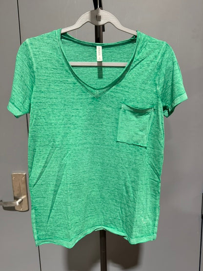 Zenana Pocket T-shirt, Kelly Green, CTW-3280D4