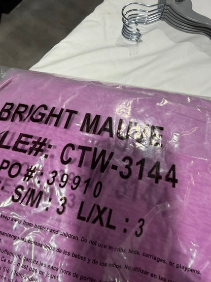 Zenana Cropped Short Sleeve, Bright Mauve, CTW-3144