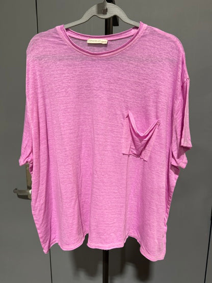 Zenana Cropped Short Sleeve, Bright Mauve, CTW-3144