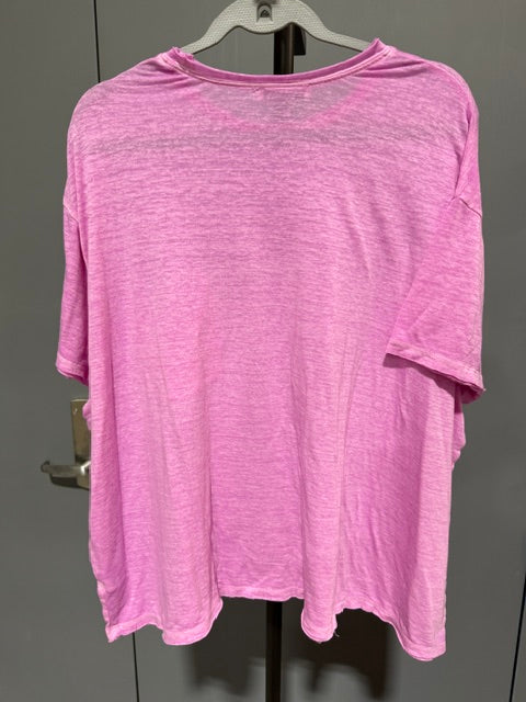 Zenana Cropped Short Sleeve, Bright Mauve, CTW-3144