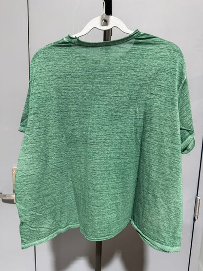 Zenana Cropped Short Sleeve, Dark Green CTW-3144