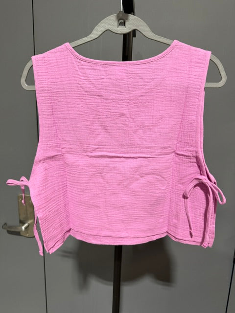 Zenana Sleeveless Side Tie Top, Mauve QT-7268Y