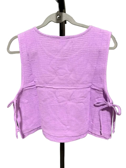 Zenana Sleeveless Side Tie Top, Lavender QT-7268Y