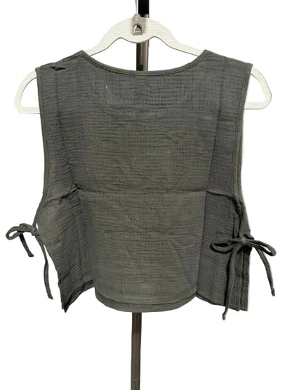 Zenana Sleeveless Side Tie Top, Black QT-7268Y