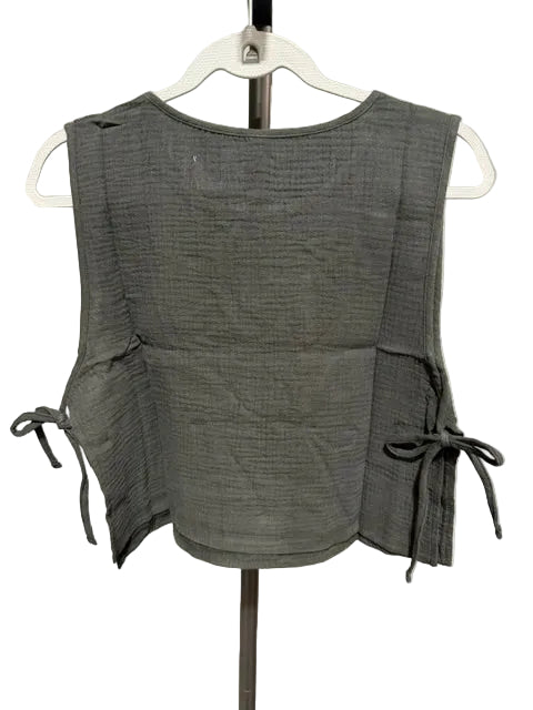 Zenana Sleeveless Side Tie Top, Black QT-7268Y