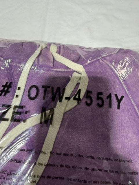 Zenana Mineral Wash Hoodie - Purple OTW-4551Y