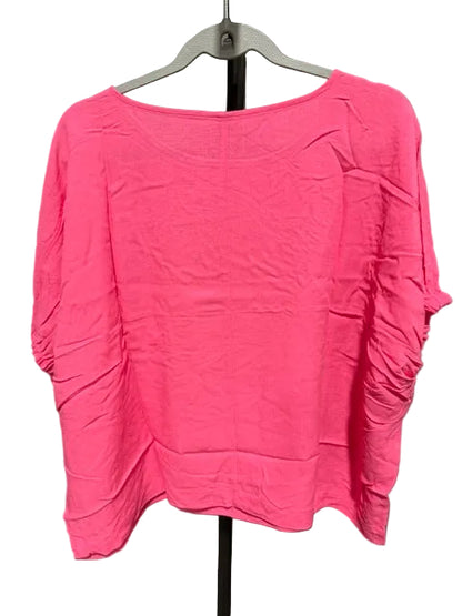 Zenana Dolman Sleeve Ruched Blouse Oversized Fuchsia QT-7294D4