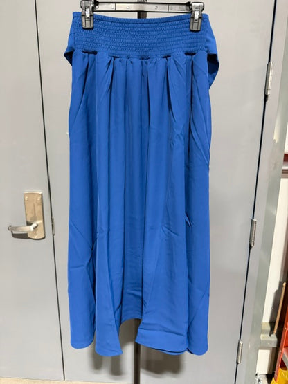 Zenana Woven Crop Tee & Skirt Set, Light Navy QTQS-7304A5