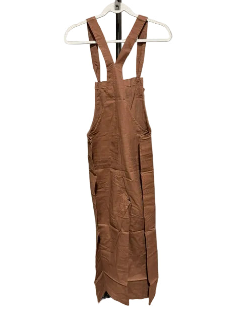Zenana Relaxed Wide Leg Overalls, Brown QP-7301Y