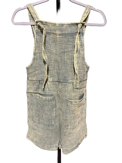 Zenana Double Pocket Romper Ash Jade QPW-7182A5