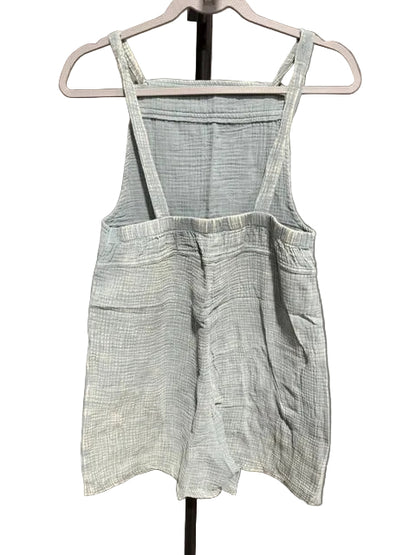 Zenana Double Pocket Romper Blue Grey QPW-7182A5