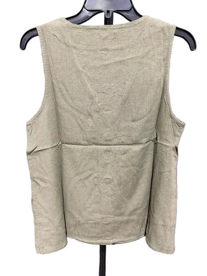 Zenana Button Vest Light Olive QT-7247Y