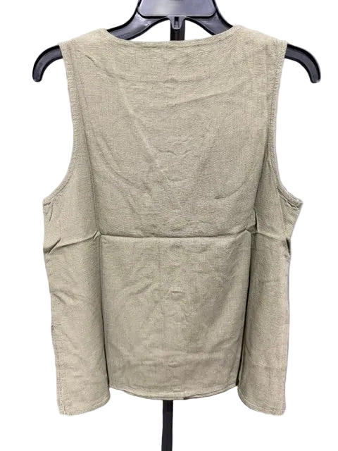 Zenana Button Vest Light Olive QT-7247Y