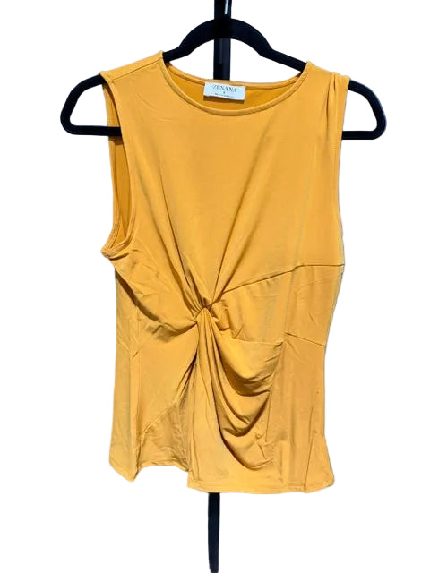 Zenana Almond Twist Front Sleeveless Top IT-2312AB