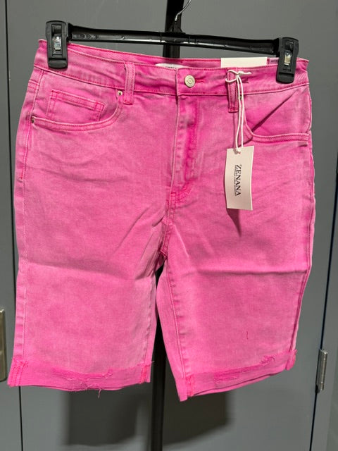 Zenana Fuchsia Jean Short - DMP-1892Y