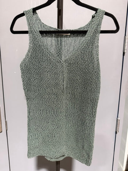 Zenana Crochet Knit Tank - Sage TW-2459Y