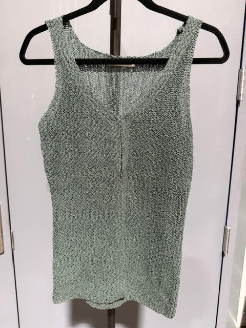 Zenana Crochet Knit Tank - Sage TW-2459Y