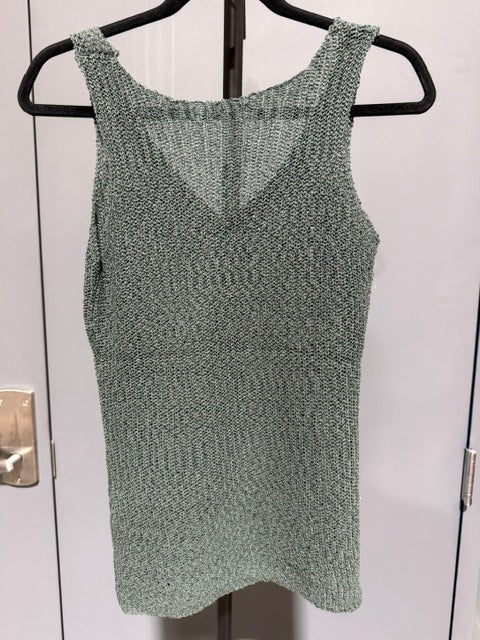 Zenana Crochet Knit Tank - Sage TW-2459Y