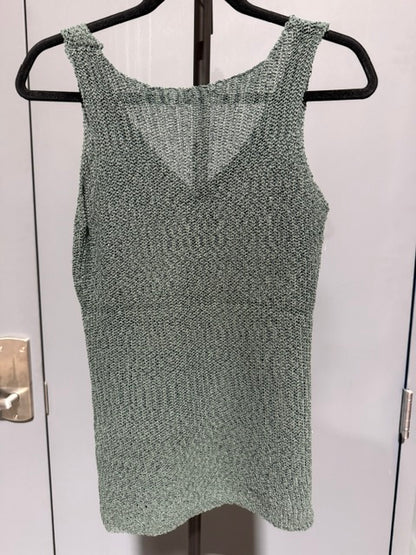 Zenana Crochet Knit Tank - Sage TW-2459Y
