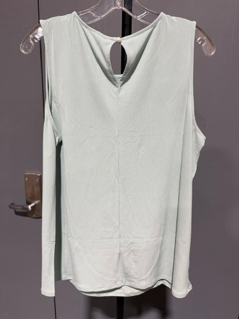 Zenana Plus Hi-Low Sleeveless Top - Light Sage IT-2310 XN